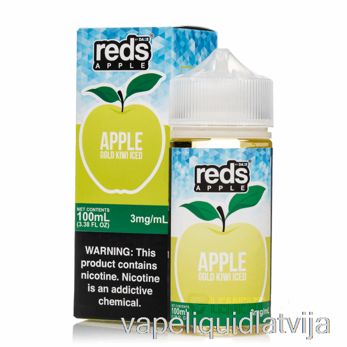 Ledus Zelta Kivi - Sarkano ābolu E-sula - 7 Daze - 100ml 0mg Vape šķidrums